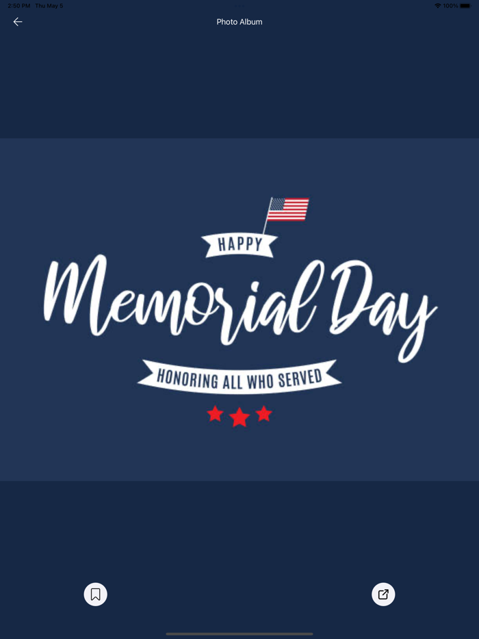 Memorial Day Wishes Card Frame