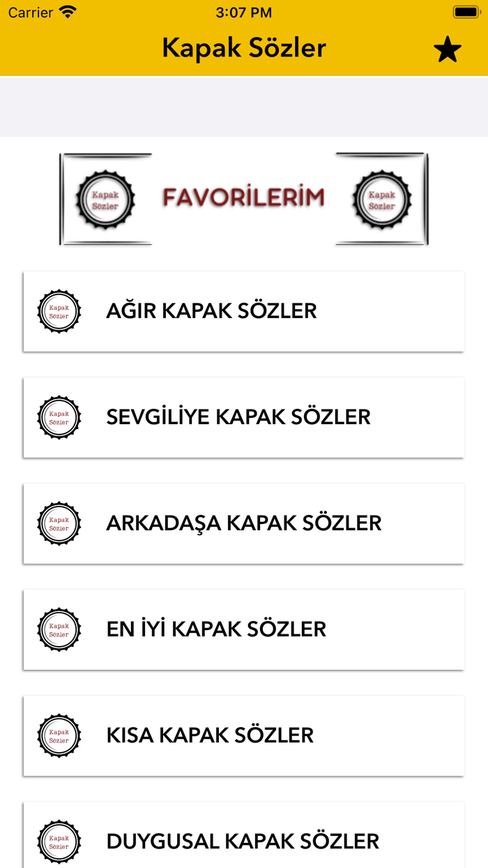 Kapak Sözler