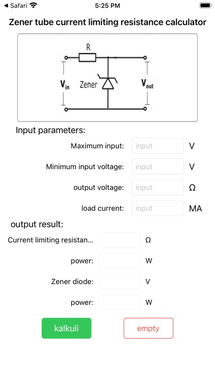 Zener tube current l