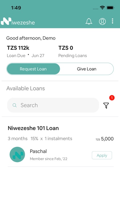 Niwezeshe - Borrow & lend P2P screenshot-3