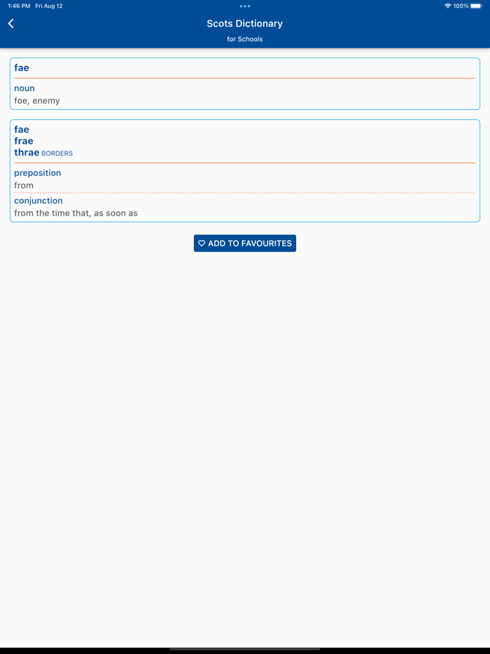 Scots Dictionary for Schools