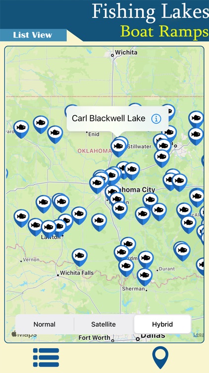 Oklahoma -Fishing & Boat Ramps