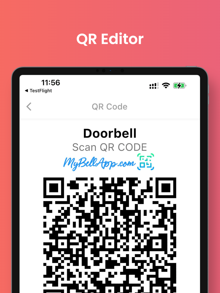 MyBellQR Doorbell QR Code App for iPhone Free Download MyBellQR
