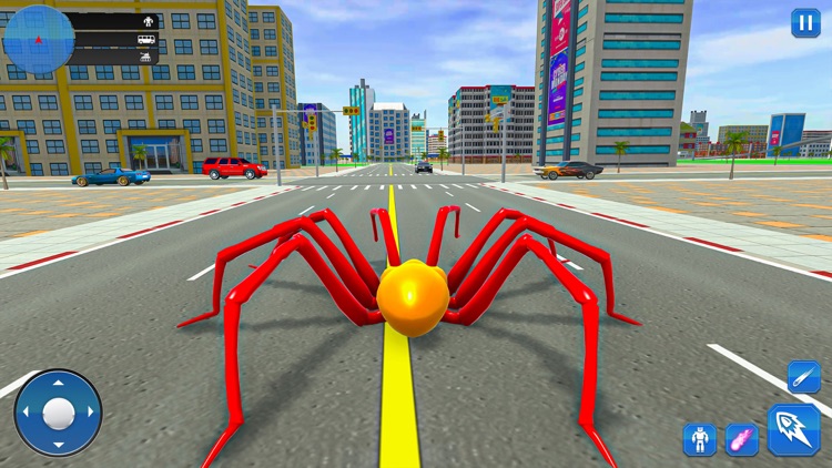 Flying Spider Robot Car Games