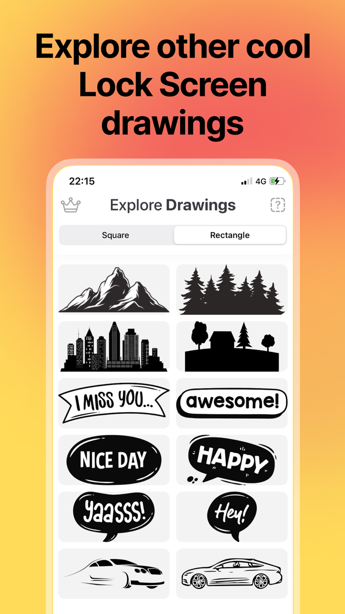 Drawing Lock Screen Widget