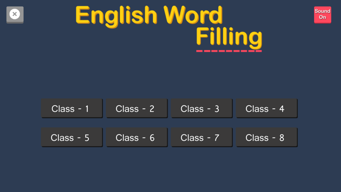 English Word Fill