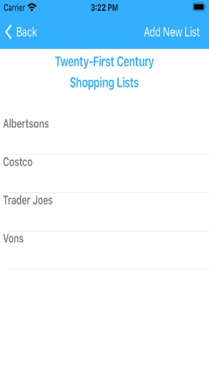 21st Century Shopping Lists