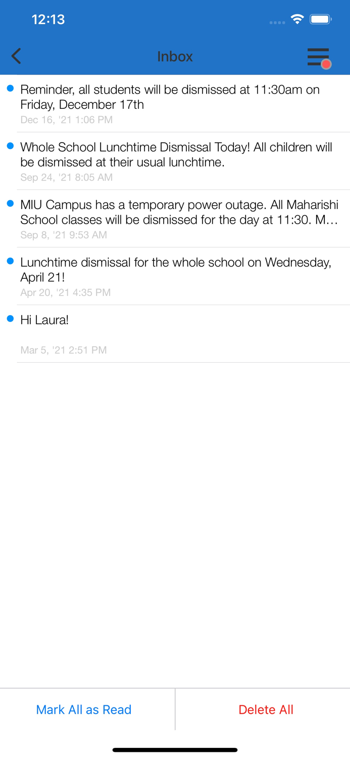 Maharishi School Family App