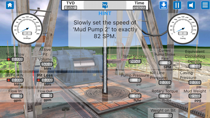 Drilling and Well Control Sim