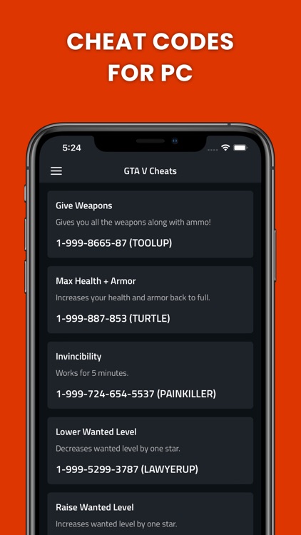 Cheats for GTA 5 (V). on the App Store in 2023