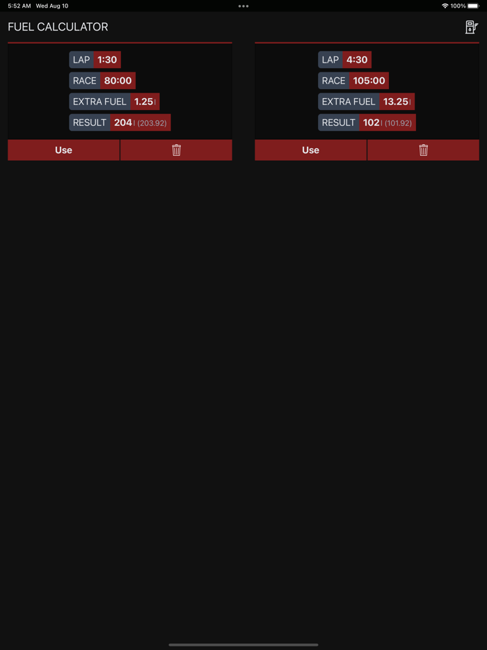 Fuel Calculator planner
