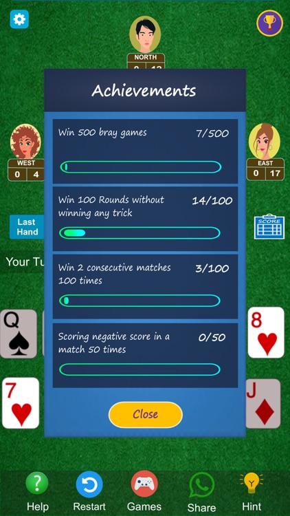 Hearts Card Game Offline screenshot-5