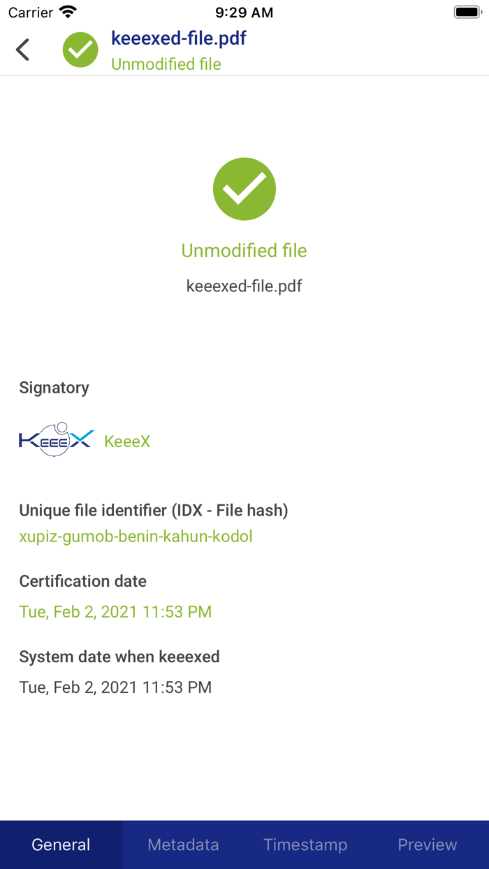 KeeeX Verifier