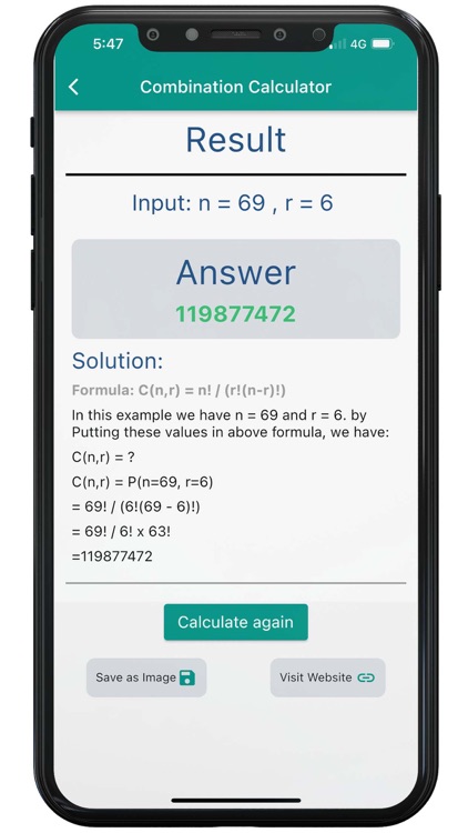 Combination Calculator