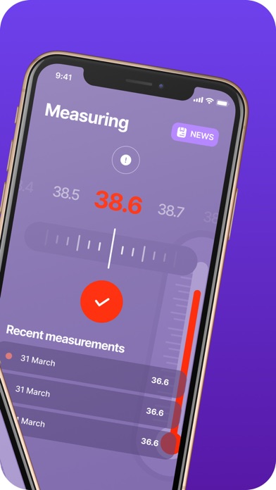 Body temperature log Screenshot