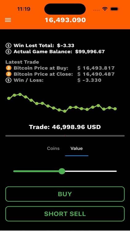 Bitcoin Chart Game