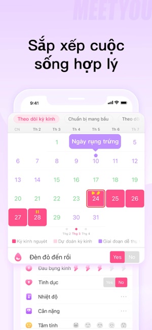 MeetYou - Theo dõi kinh nguyệt