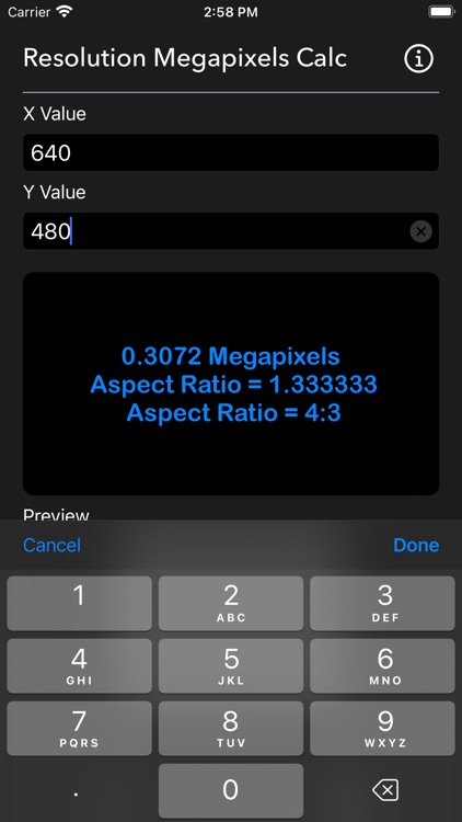 Megapixels Resolution Calc screenshot-4