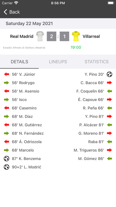 Live Scores for La Liga App screenshot 3