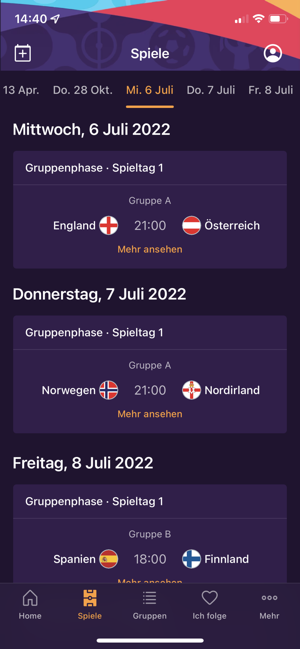 ‎Women's EURO 2022 Offiziell Screenshot