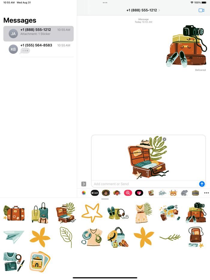 Lets Travel Vacation Stickers