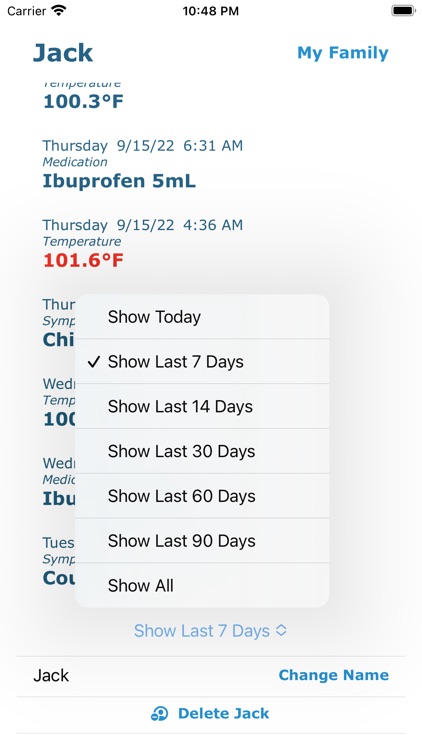 My Sick Family Illness Tracker screenshot-3