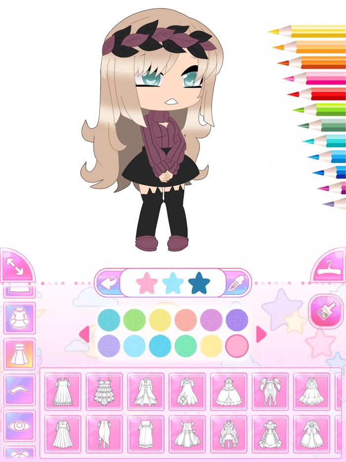 Chibi Doll DressUp Coloring