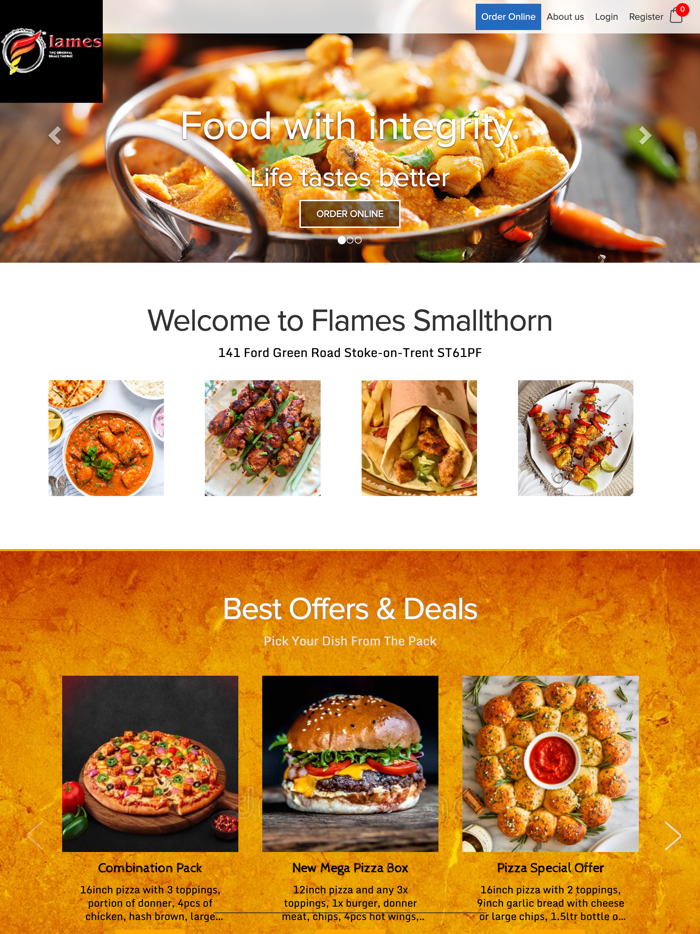 Flames Smallthorne -Order Food