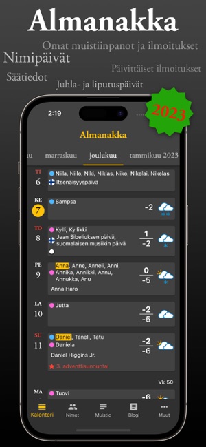 Almanakka on the App Store