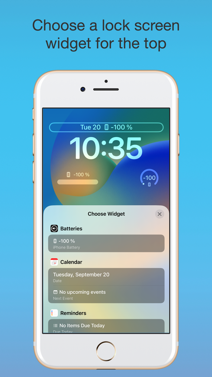 Batteries - Lock Screen Widget