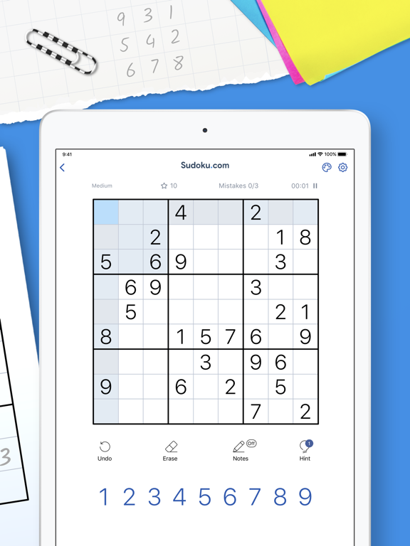 Sudoku.com - Logica-puzzel iPad app afbeelding 2