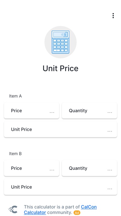 Unit Price Calculator - CalCon