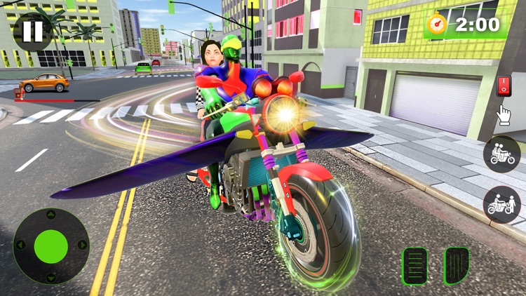 Flying Bike Spider Hero Game screenshot-3