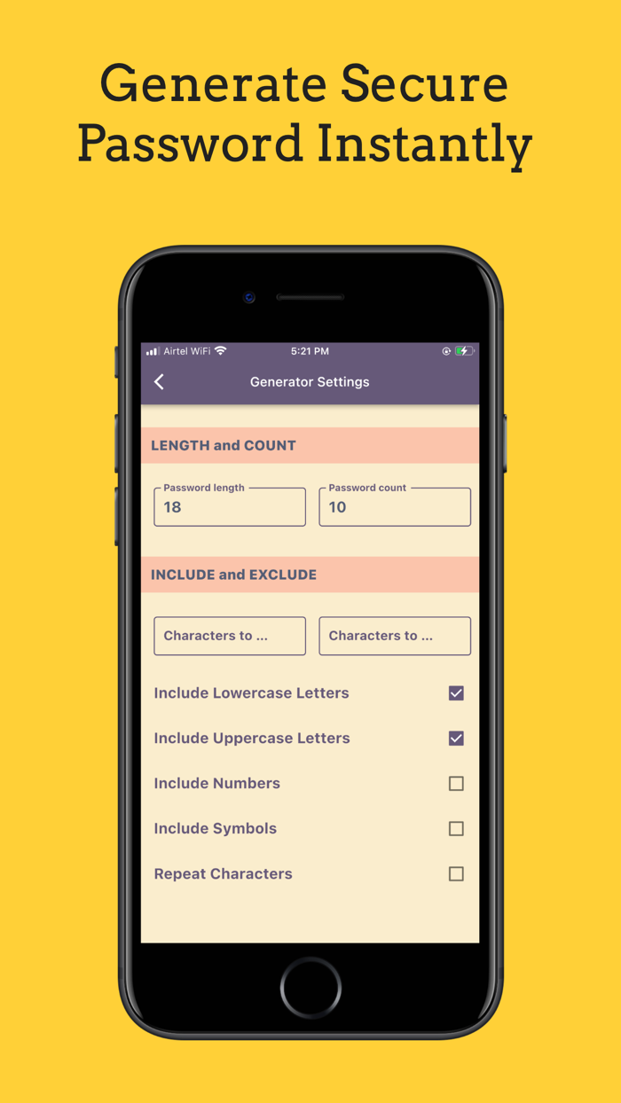 Quick Secure Password