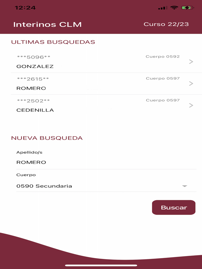 Interinos CLM Curso 22/23