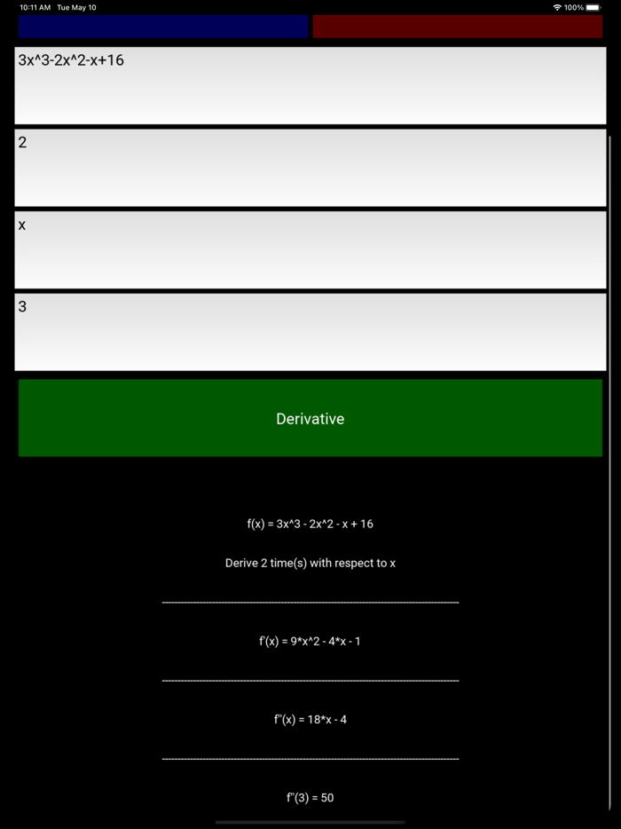 Calculus Calculators