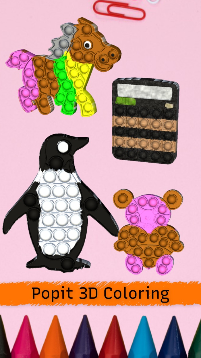 Pop-It Antistress 3D Coloring