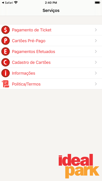 How to cancel & delete Ideal Park Estacionamento from iphone & ipad 1