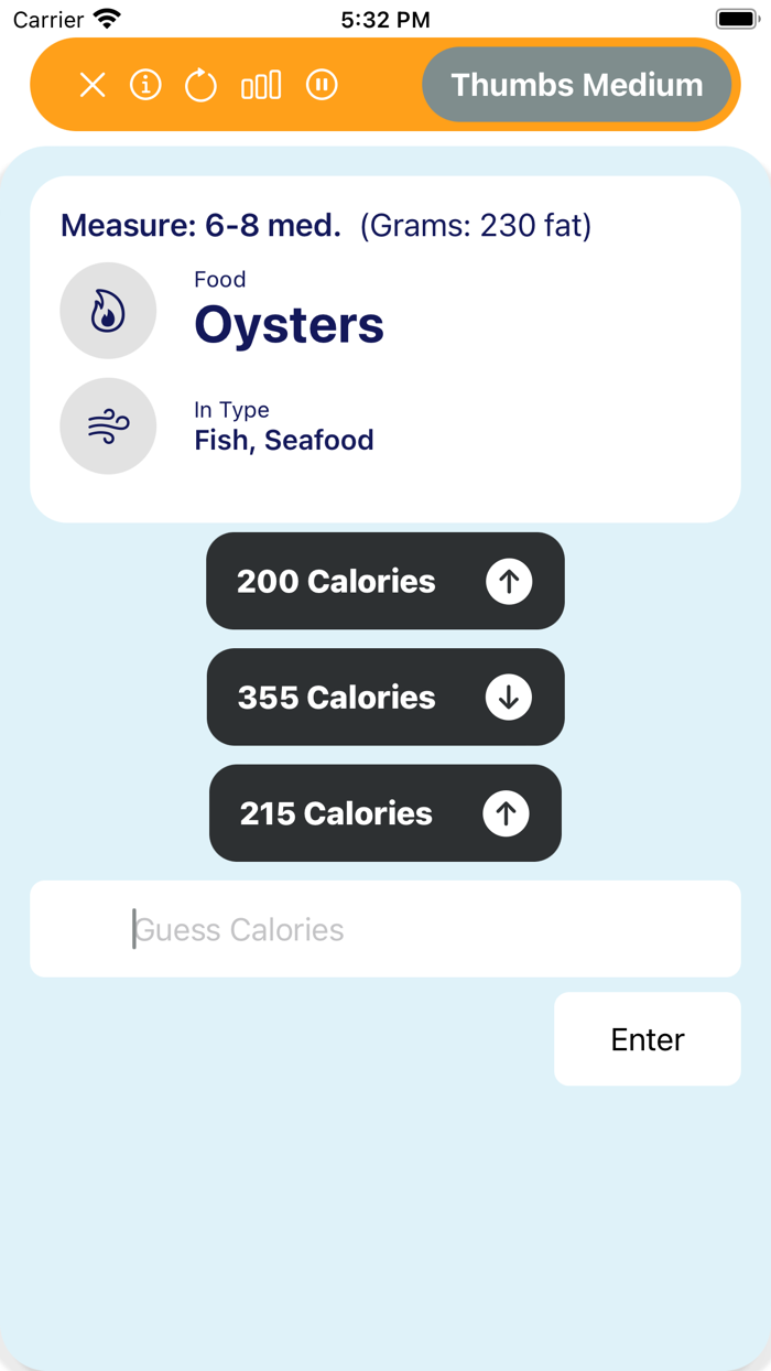 Calorie Guess Calorie Counter