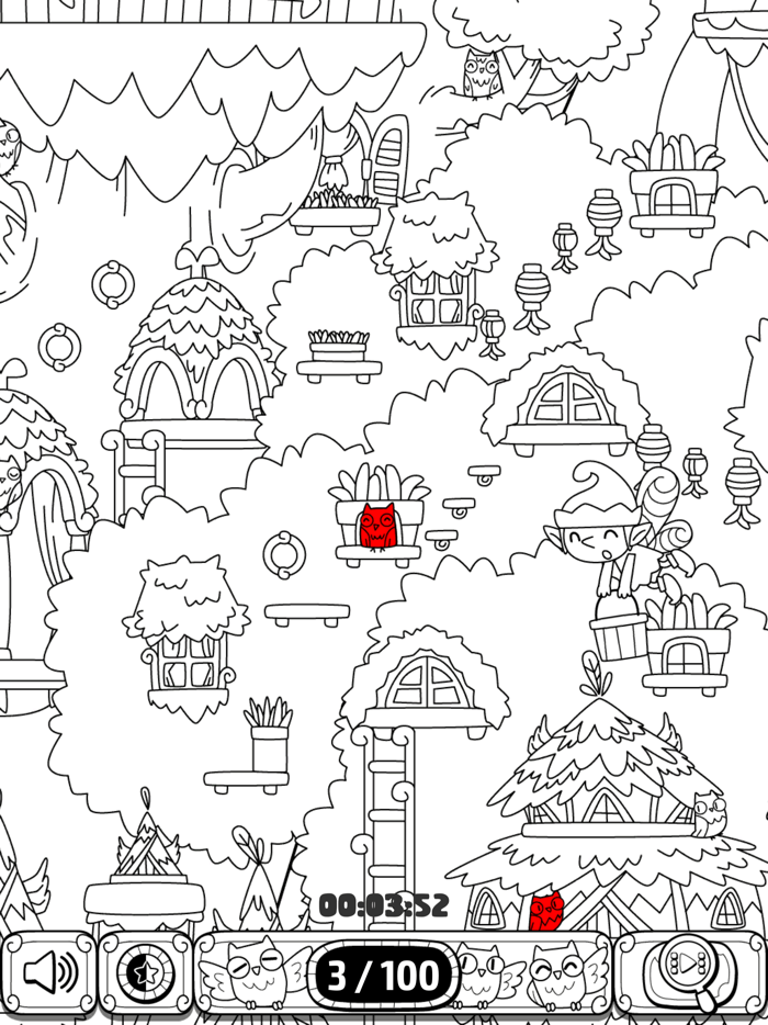 Find 100 Hidden Owls