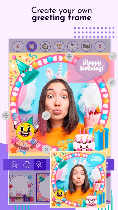 Birthday Frames & Stickers screenshot 2