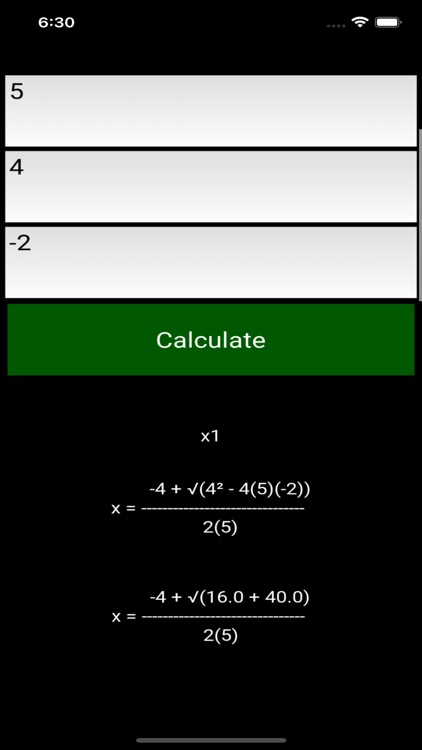 Quadratic Steps Calculator screenshot-3