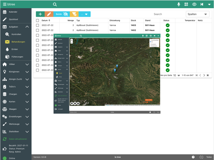 b.tree - Beekeping Database