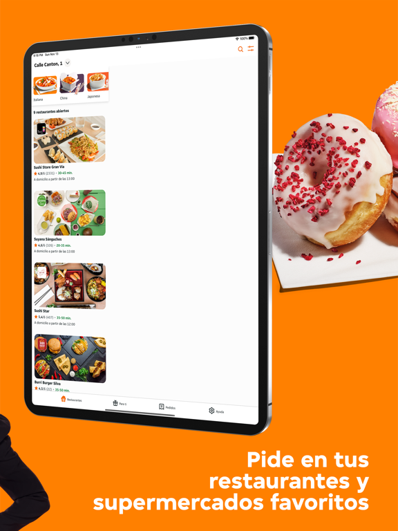 Just Eat - Comida a domicilio iPad Capturas de pantalla