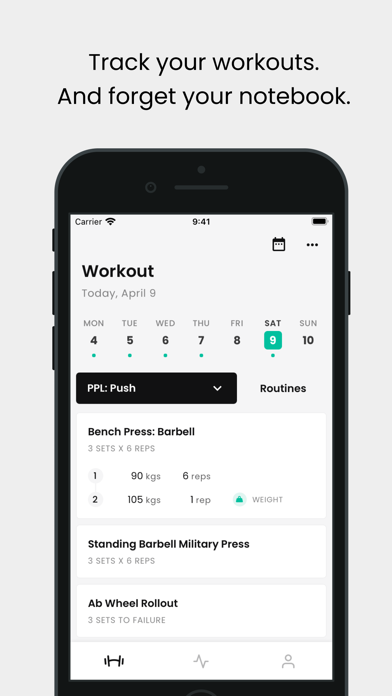 FitHero - Gym Workout Trackerのおすすめ画像1