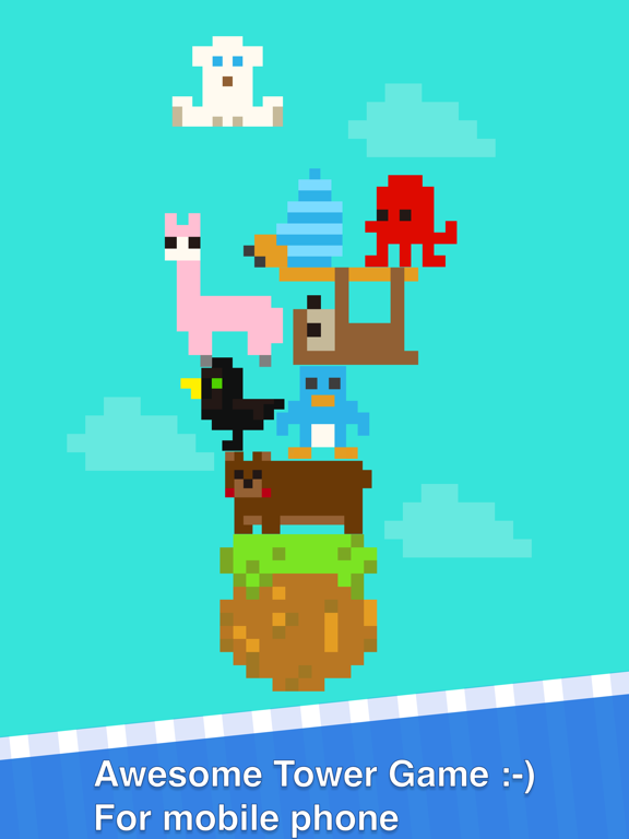Pretty Sad Animal Tower Stack screenshot 2