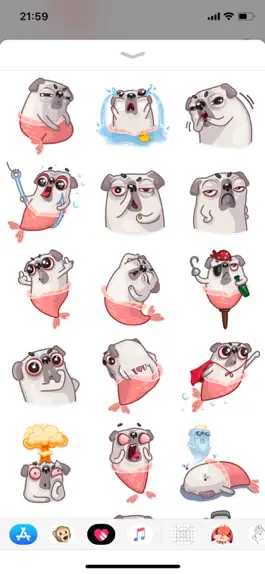 Game screenshot Water Pug Dog Funny Stickers mod apk