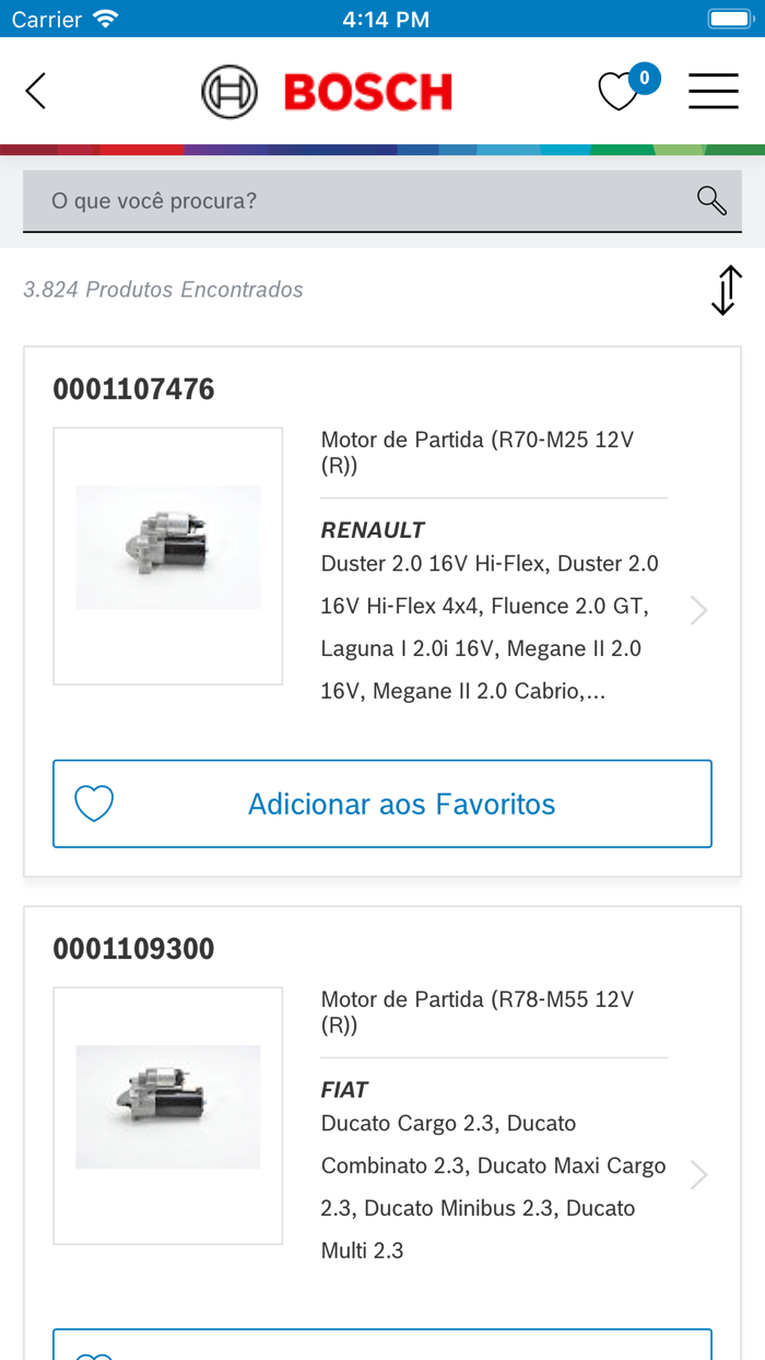 Catálogo de Autopeças Bosch