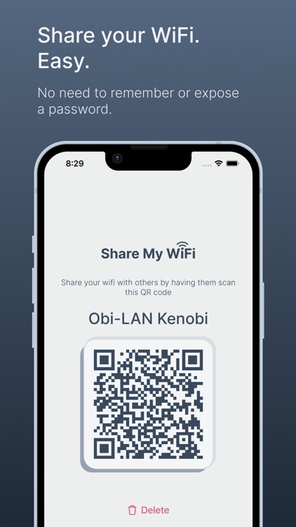 Share My WiFi QR Code