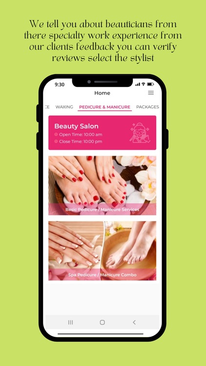 Quick online home salon